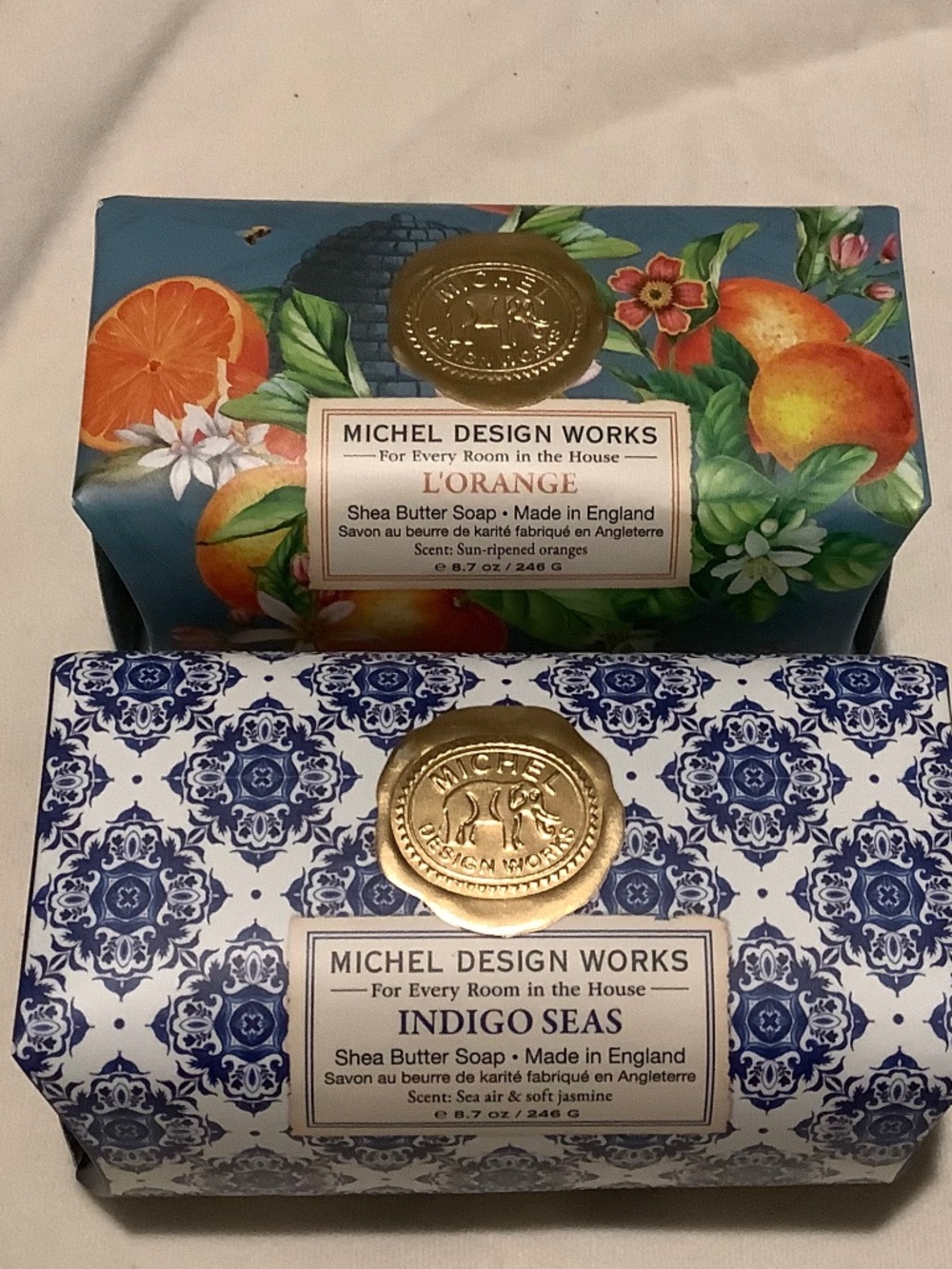 Michel Design Works set of 2 Bar Soaps-NWT
